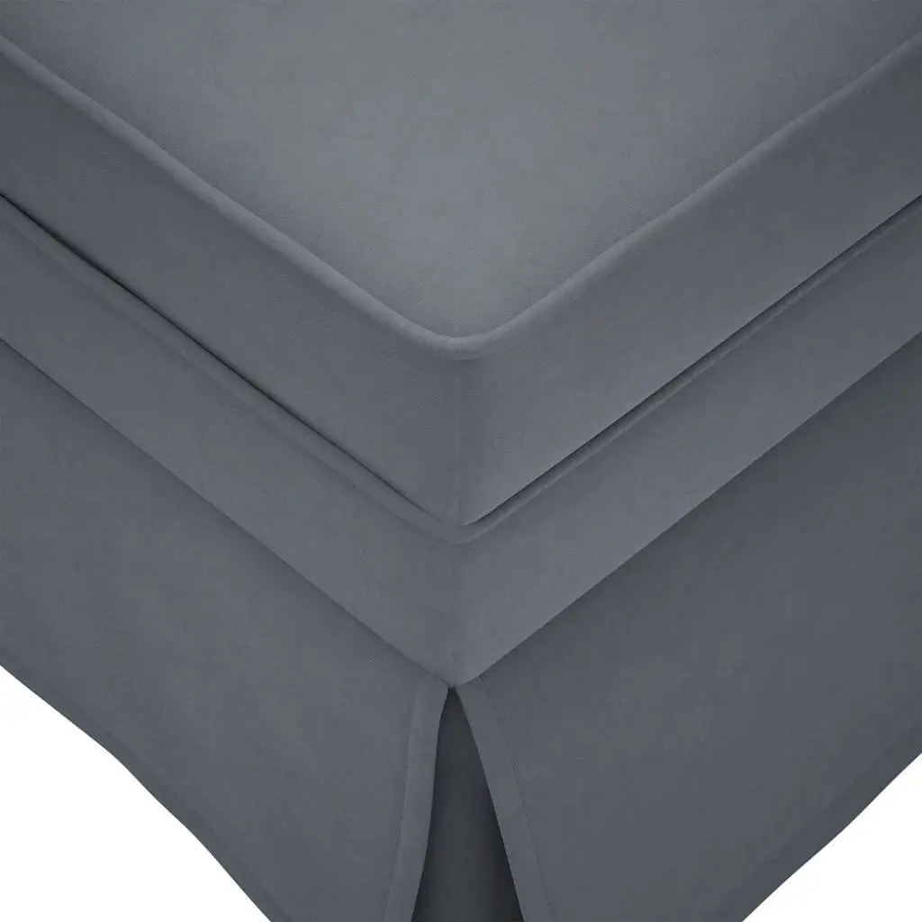 Chaise Lounge with Bolster Right Armrest Comfort Dark Grey Velvet