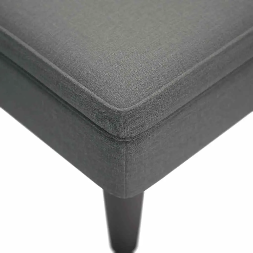 Chaise Lounge Chair Soft Fabric Right Armrest Lumbar Pillow Grey
