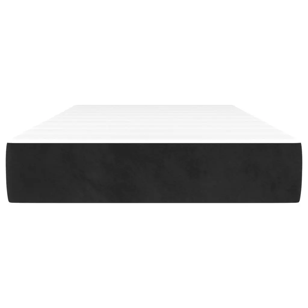 Pocket Spring Mattress Medium Firm Black Velvet King Single 106x203x20cm