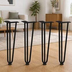 Hairpin Coffee Table Legs 4 pcs 42 cm Black Steel