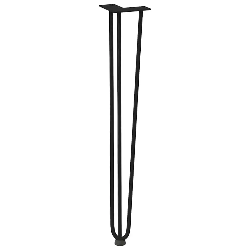Adjustable Hairpin Table Legs Black Steel 72cm Set of 4 for Console or Coffee Tables