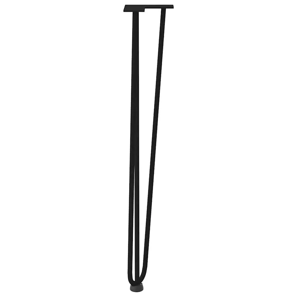Adjustable Hairpin Table Legs Black Steel 72cm Set of 4 for Console or Coffee Tables
