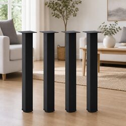 Steel Console Table Legs 4 pcs Black 72-74 cm