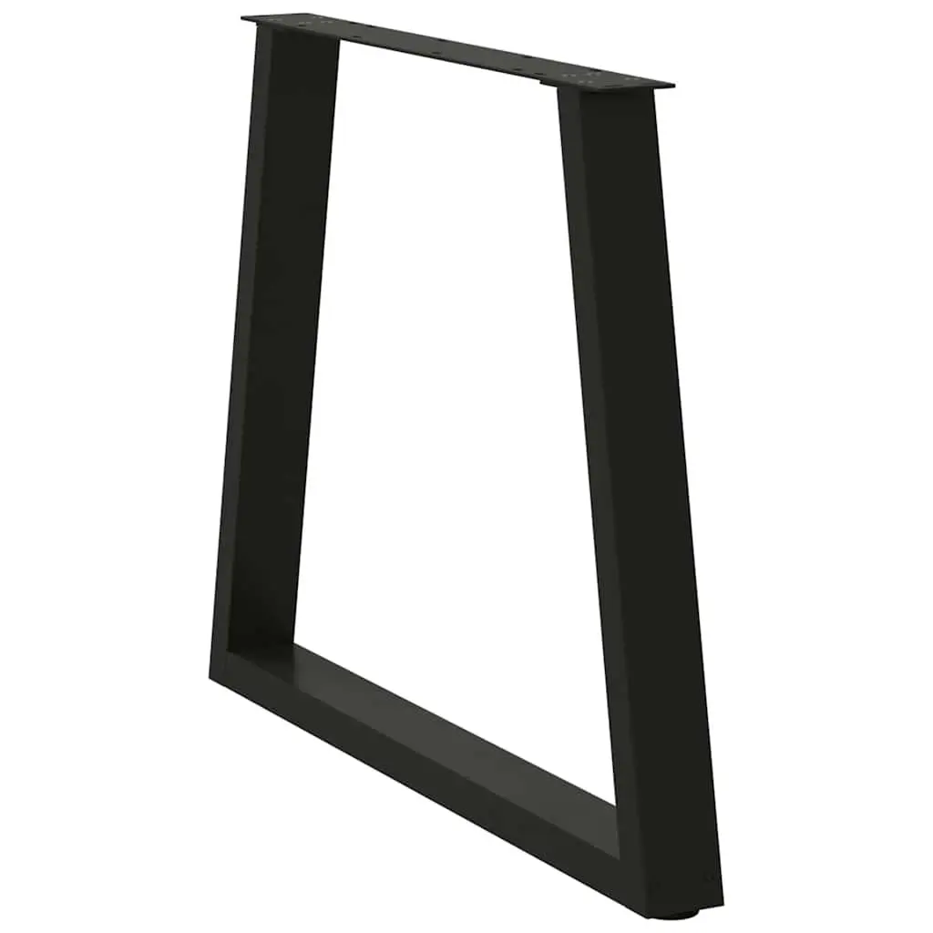 Dining Table Legs Adjustable V-Shape Steel 70x72-73.3cm Black 2pcs