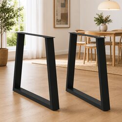 Modern V-Shape Black Table Legs for Contemporary Spaces