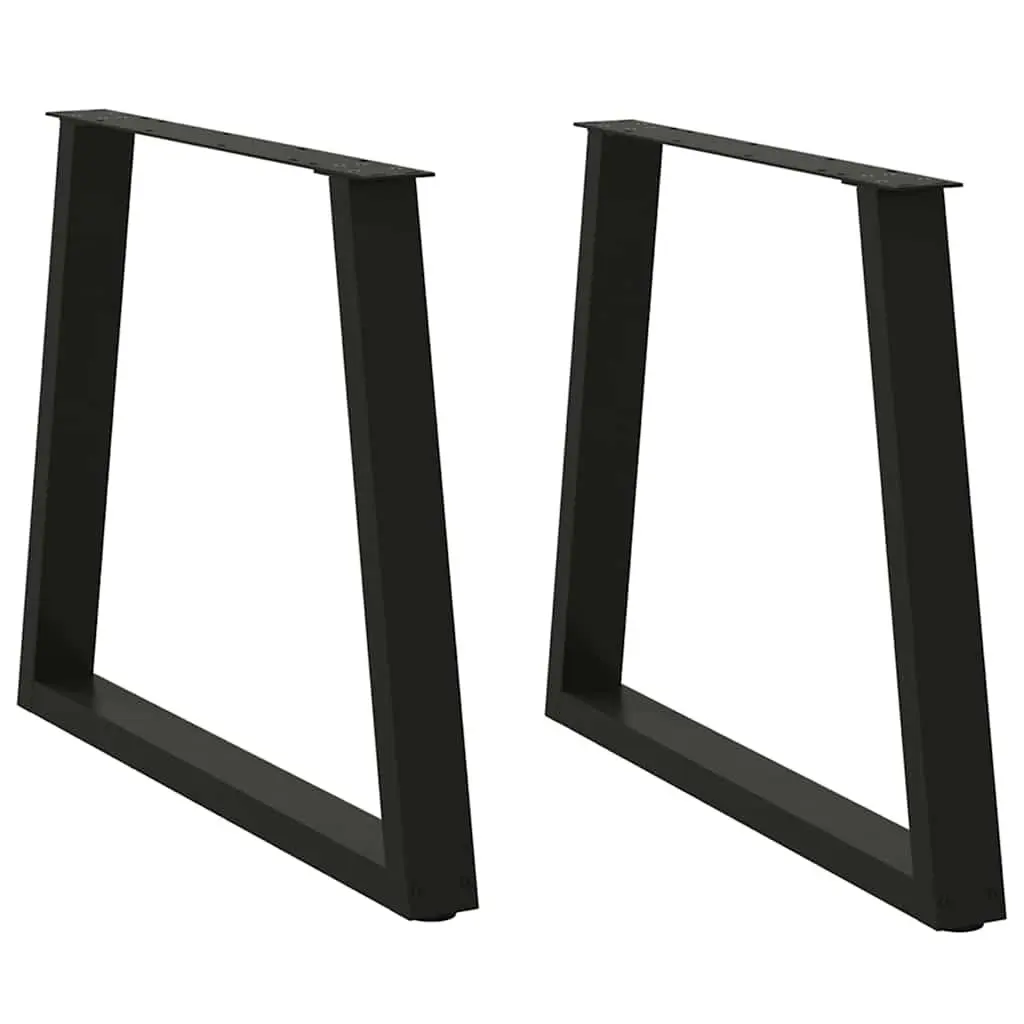 Dining Table Legs Adjustable V-Shape 80x72-73.3cm Black Steel
