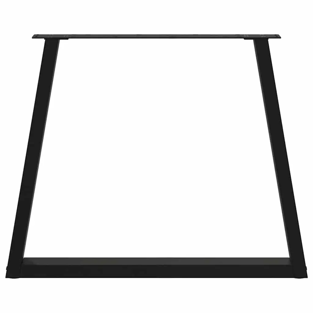Dining Table Legs Adjustable V-Shape 80x72-73.3cm Black Steel