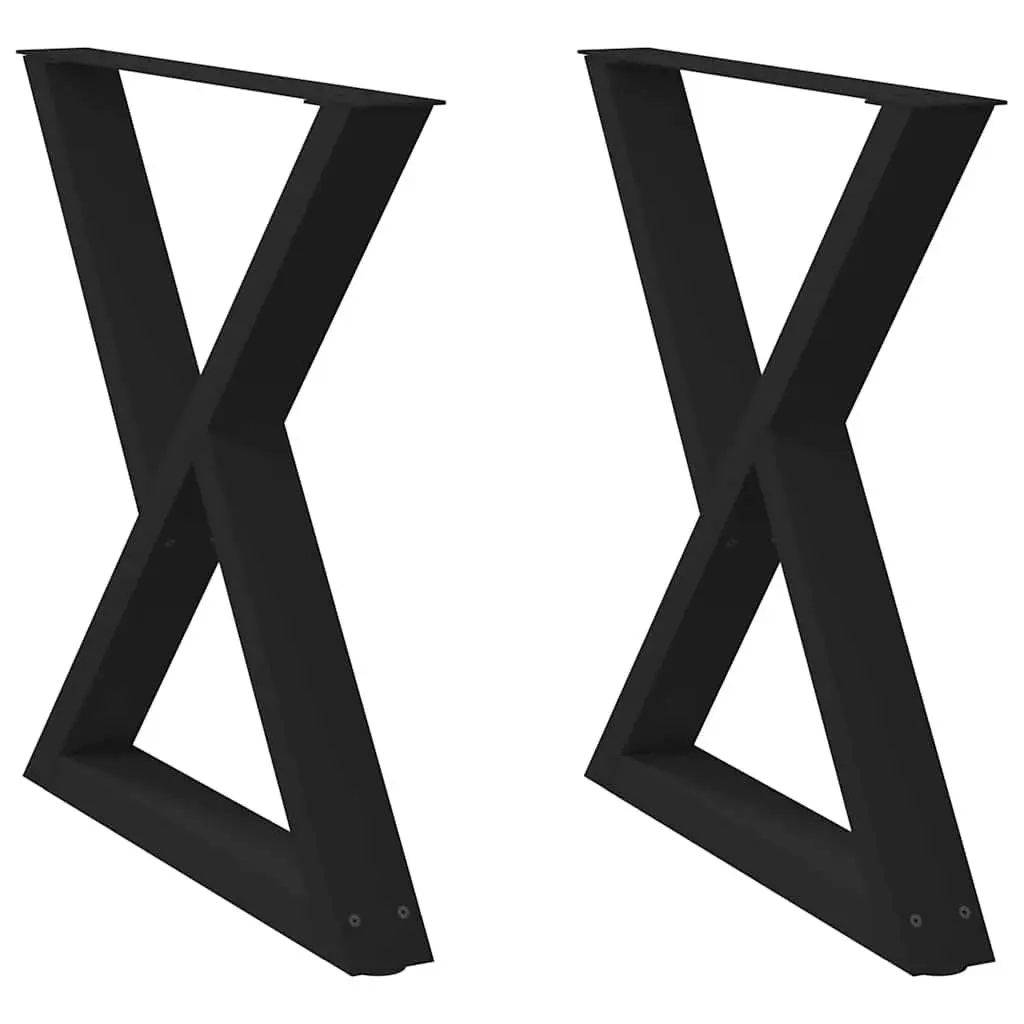 Dining Table Legs Adjustable Feet Levellers 70x72-73.3cm Black Steel