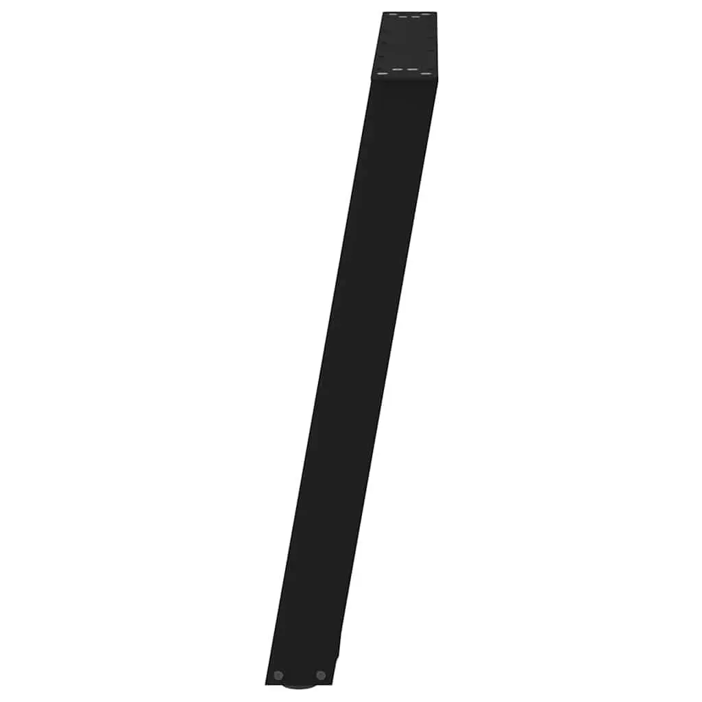 Dining Table Legs U-Shaped Adjustable Levelers 70x72-73cm Black Steel