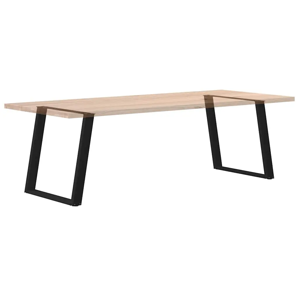 Dining Table Legs U-Shaped Steel Adjustable 80x72-73cm Black 2 Piece