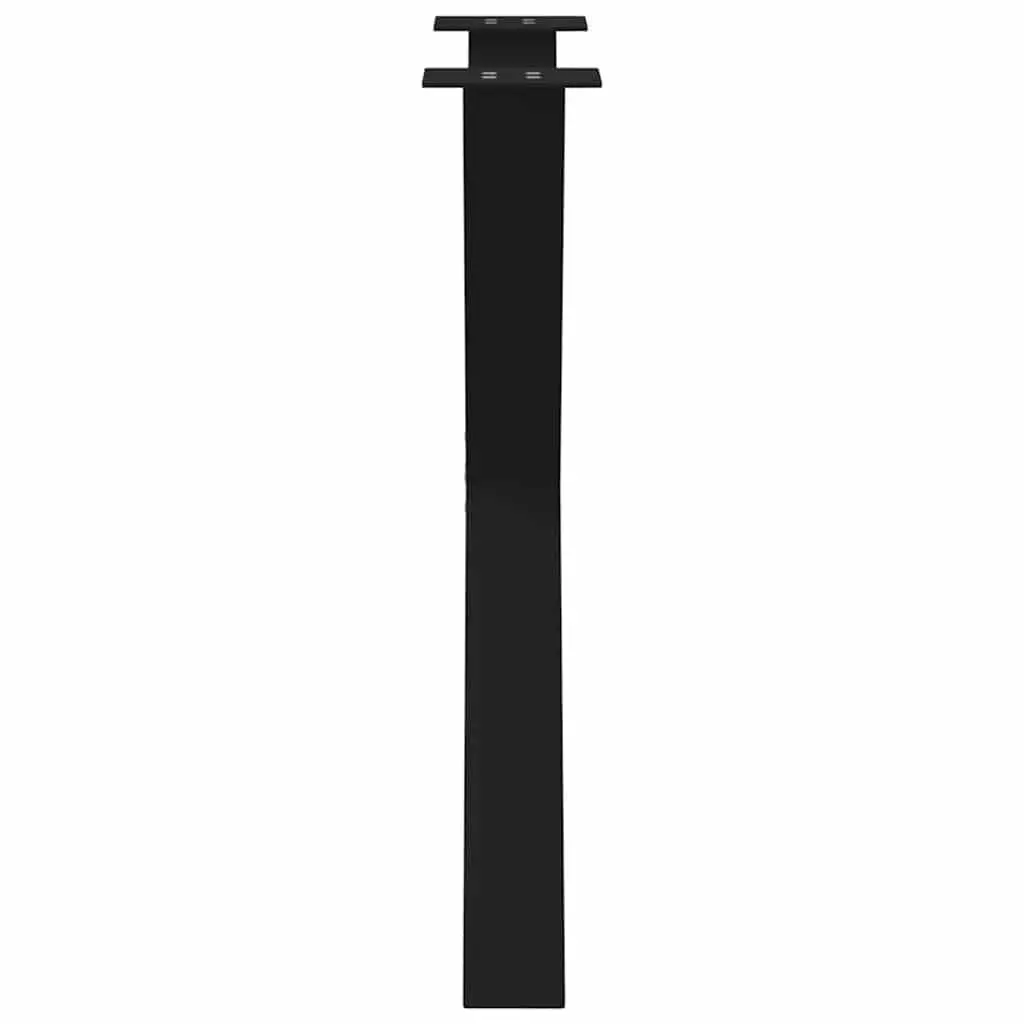 Dining Table Legs Adjustable Black X-Shaped Steel 2 Piece Heavy Duty Support