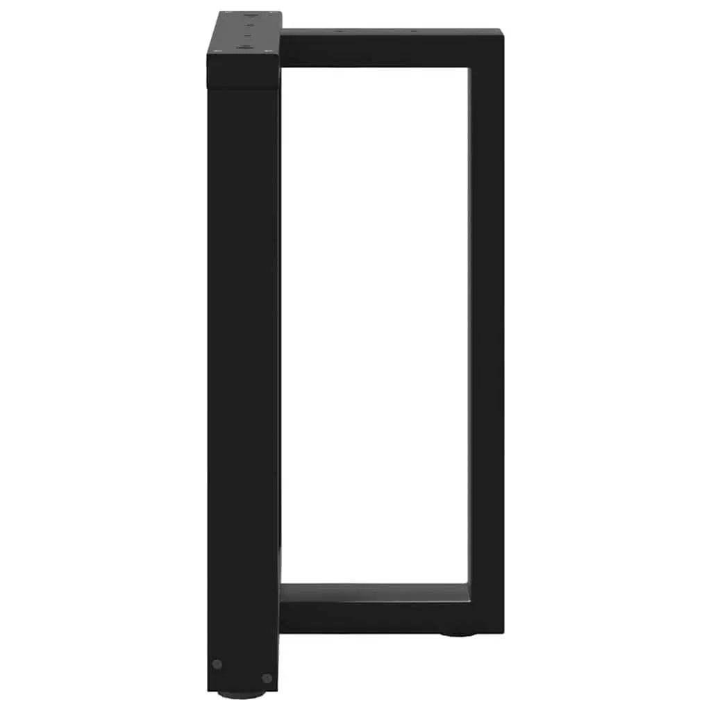 Dining Table Legs Adjustable T-Shaped 2pcs Black Steel