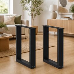 U-Shaped Steel Coffee Table Legs with Adjustable Levelers