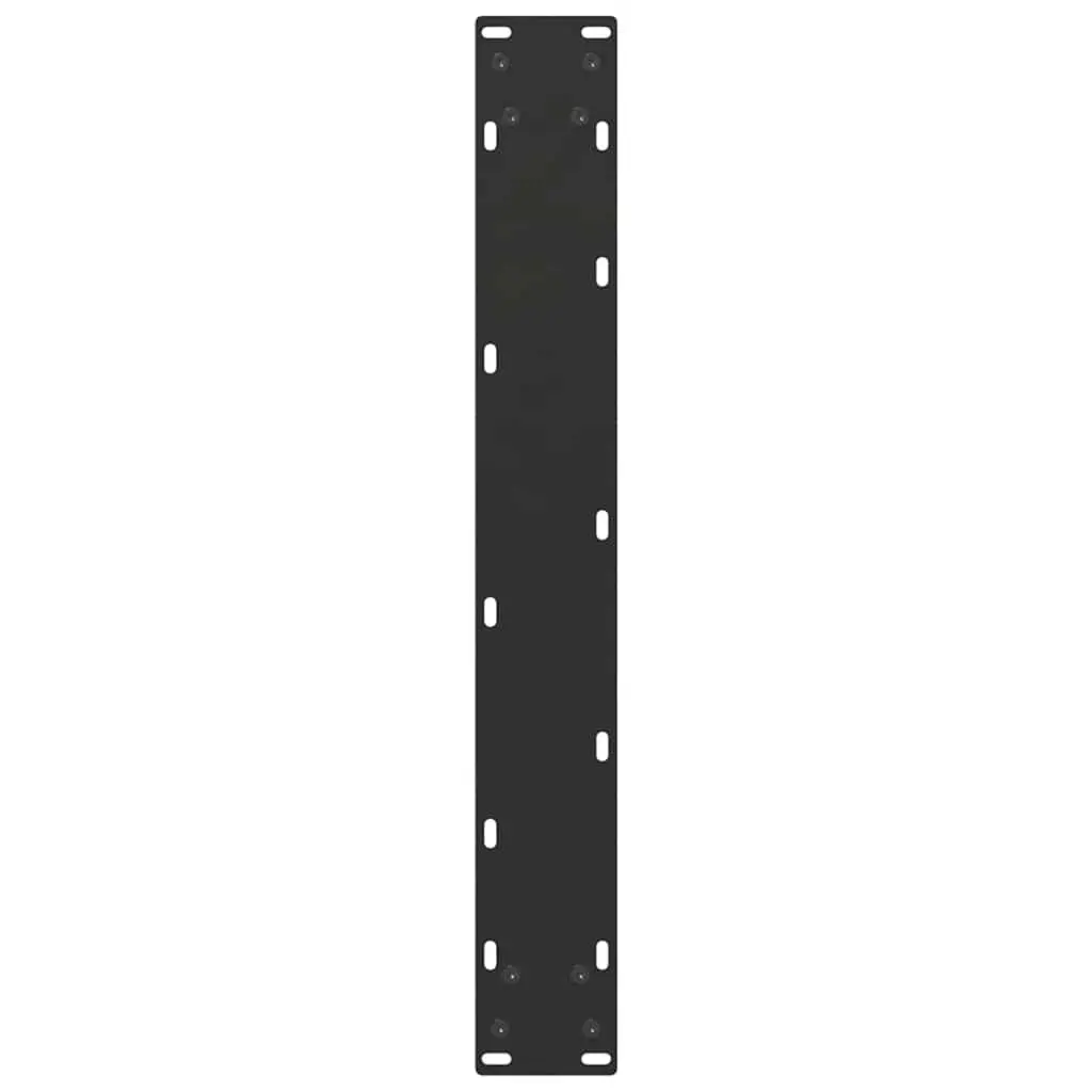 Dining Table Legs Adjustable U-Shaped Steel Black 60x72-73cm Pack of 2