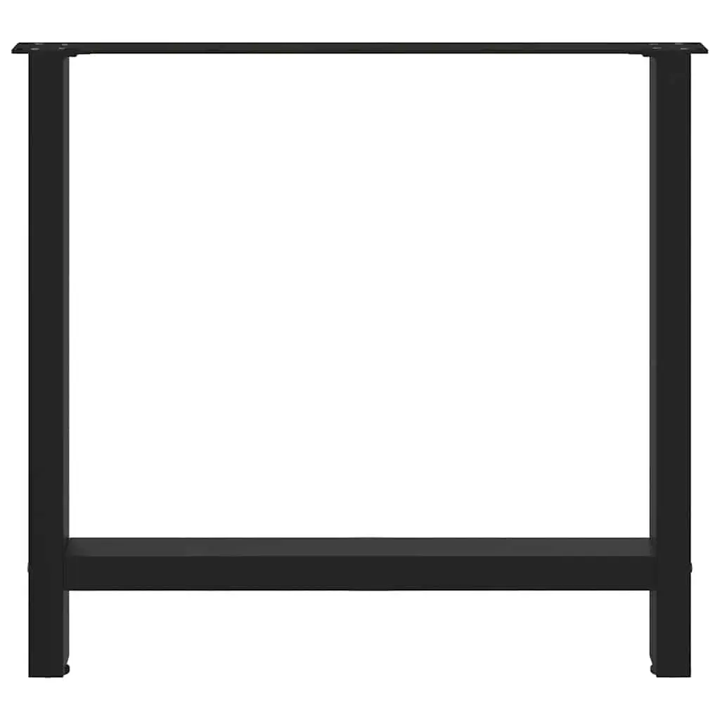 Black Steel Dining Table Legs with Adjustable Foot Levelers
