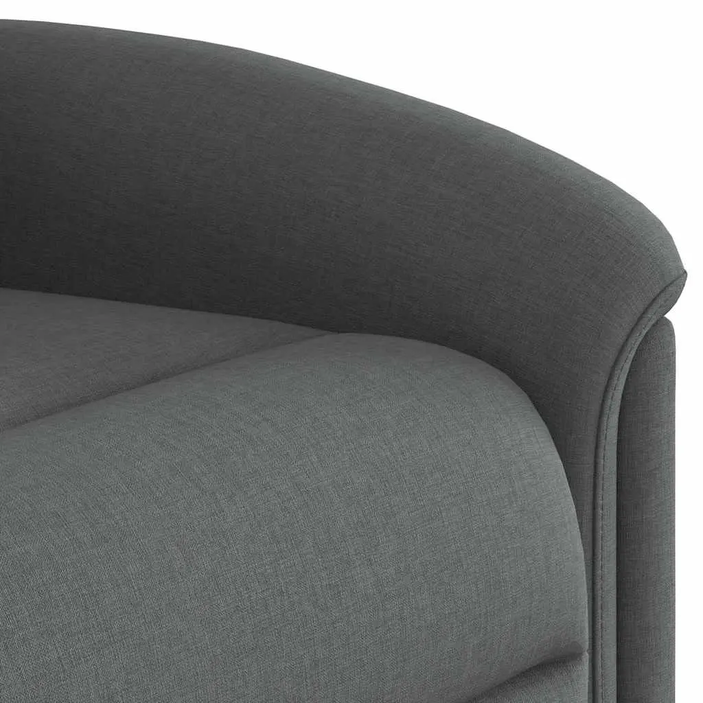 Massage Recliner Chair Manual Reclining Comfort Grey Fabric