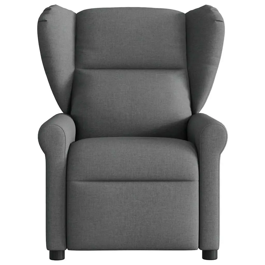 Recliner Chair Vibration Massage Manual Grey Fabric Adjustable Comfort