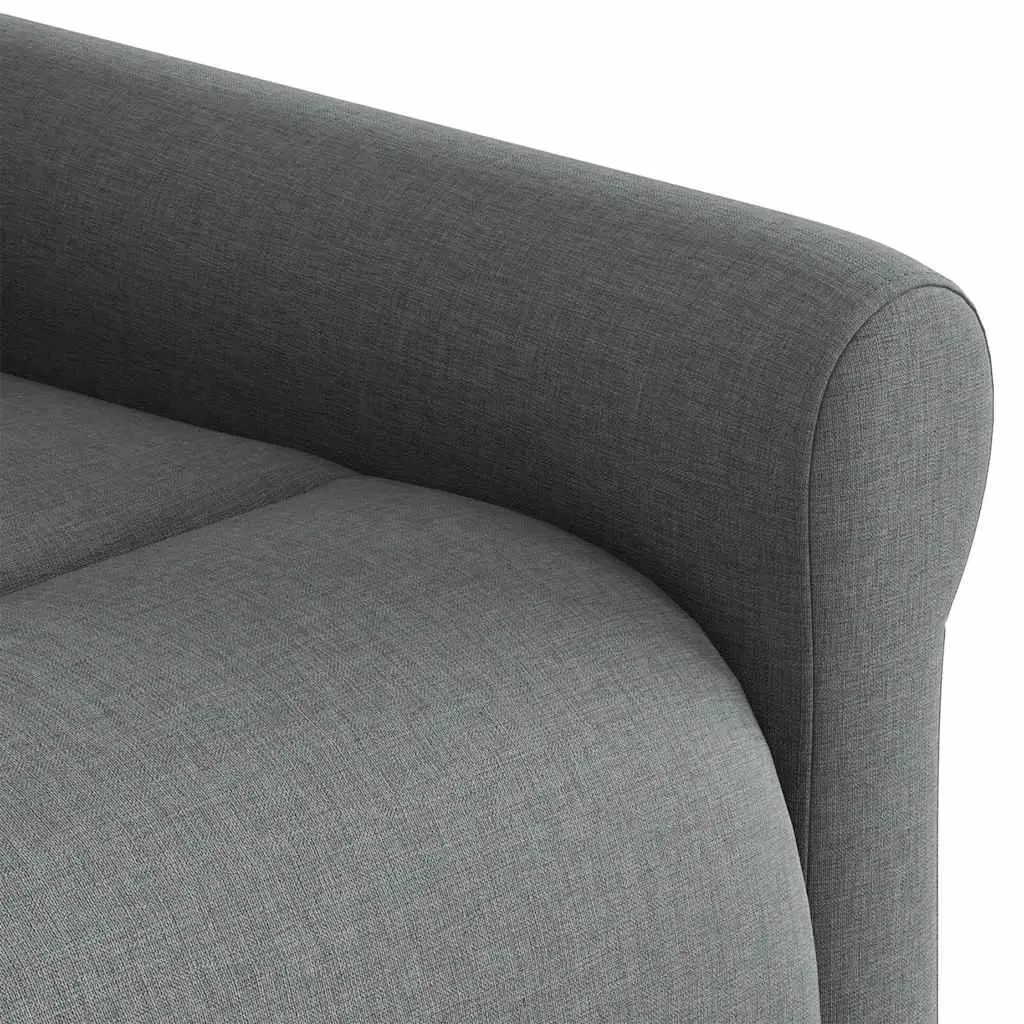 Recliner Chair Vibration Massage Manual Grey Fabric Adjustable Comfort