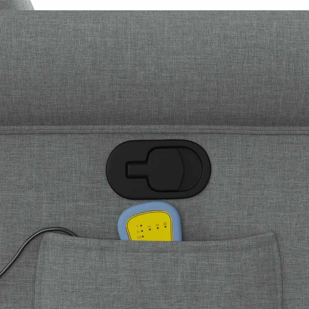 Recliner Chair Vibration Massage Manual Grey Fabric Adjustable Comfort