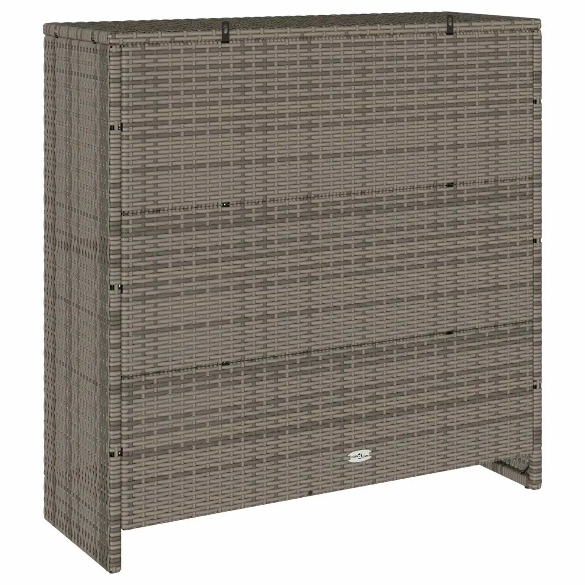 Storage Cabinet Adjustable Shelves Rectangular Grey Rattan 100x36x102cm