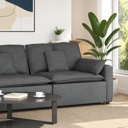 Modular Sofa End Module with Cushions - Grey, 100cm