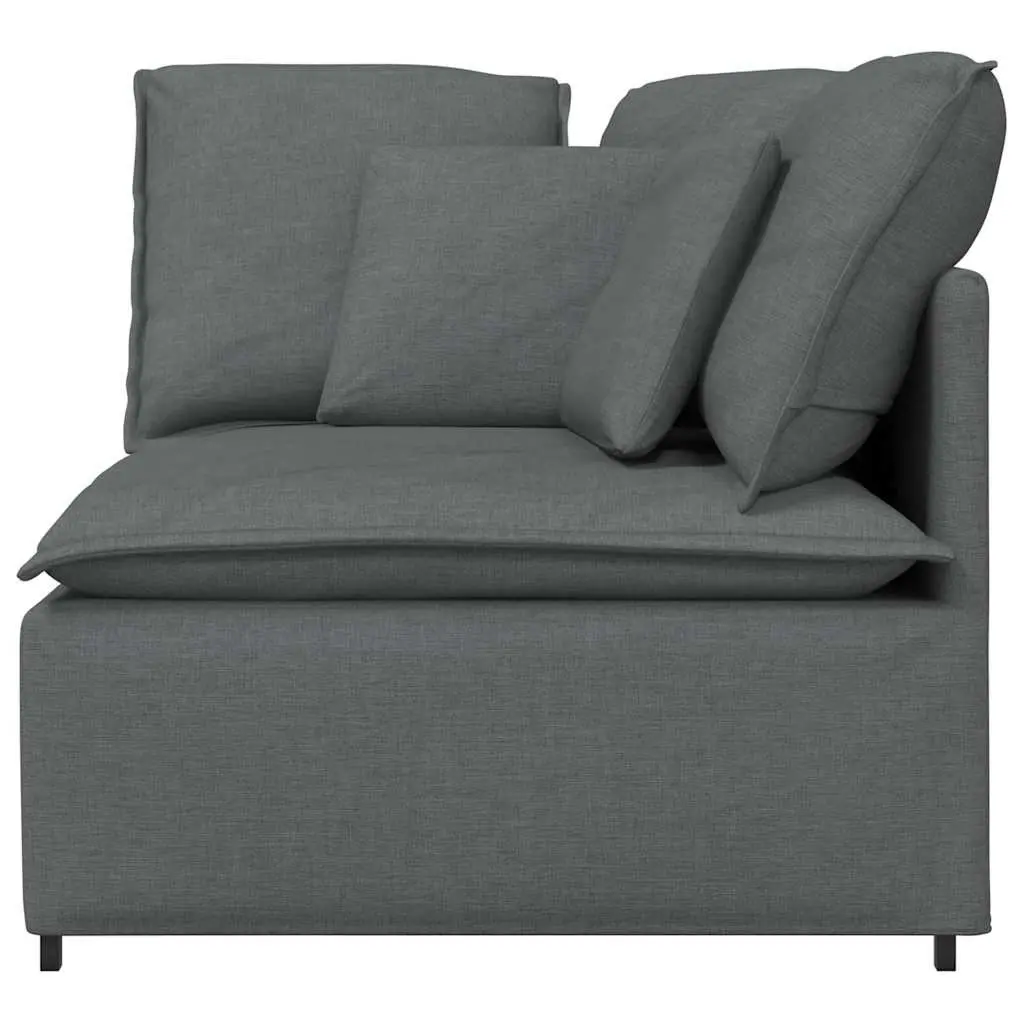 Modular Sofa Corner Unit Cushioned Grey 100cm