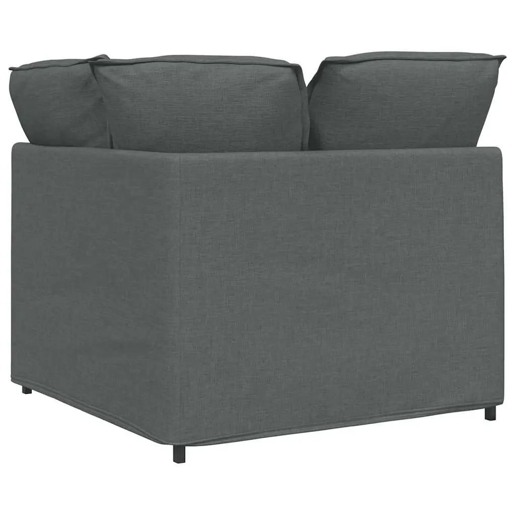 Modular Sofa Corner Unit Cushioned Grey 100cm