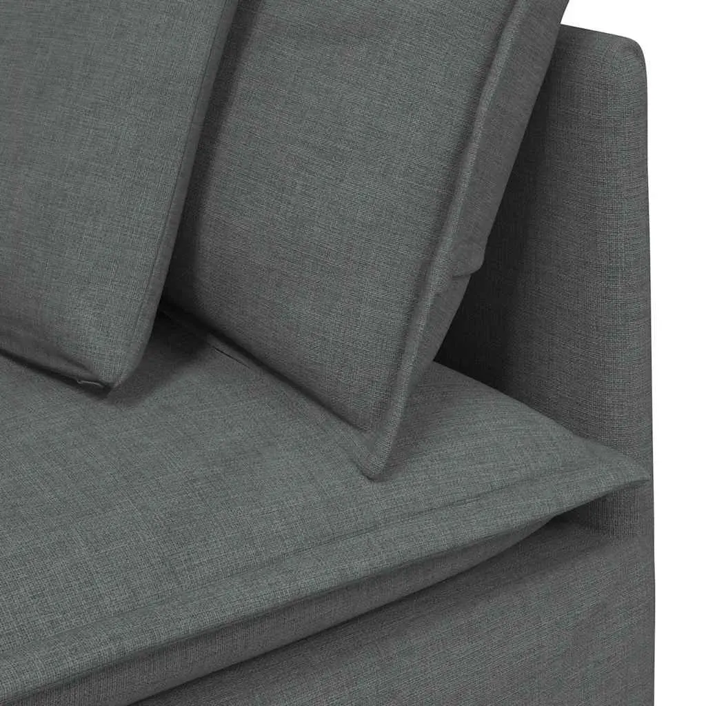 Modular Sofa Corner Unit Cushioned Grey 100cm