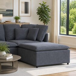 Modular Footstool Module with Metal Frame and Foam Filling
