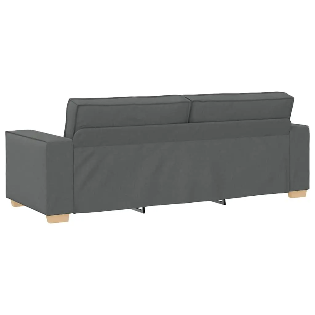 3-Seater Sofa Grey Fabric Lounge Couch Living Room Furniture 220x78x84cm