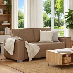 180 cm Loveseat Sofa with Faux Leather Upholstery