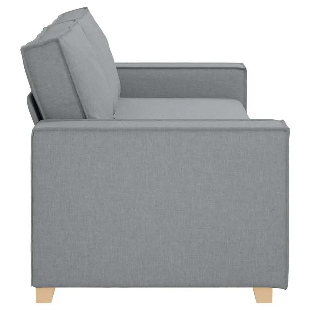 3-Seater Sofa Grey Fabric Modern Living Room Couch Relaxation Furniture