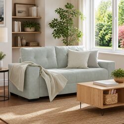Two Seater Loveseat Sofa Grey 180x77x82 cm with Velvet Fabric