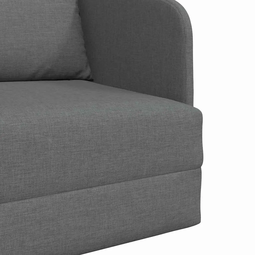 Sofa Bed Convertible Grey 65 x 80 x 83 cm Fabric Modern Floor Furniture
