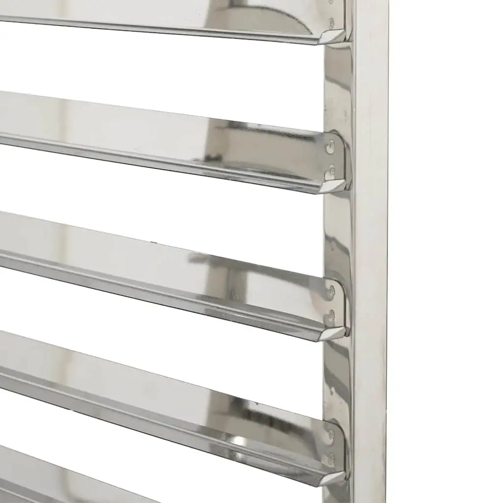Stainless Steel Kitchen Trolley with Silent Castors 39x55x87 cm Silver