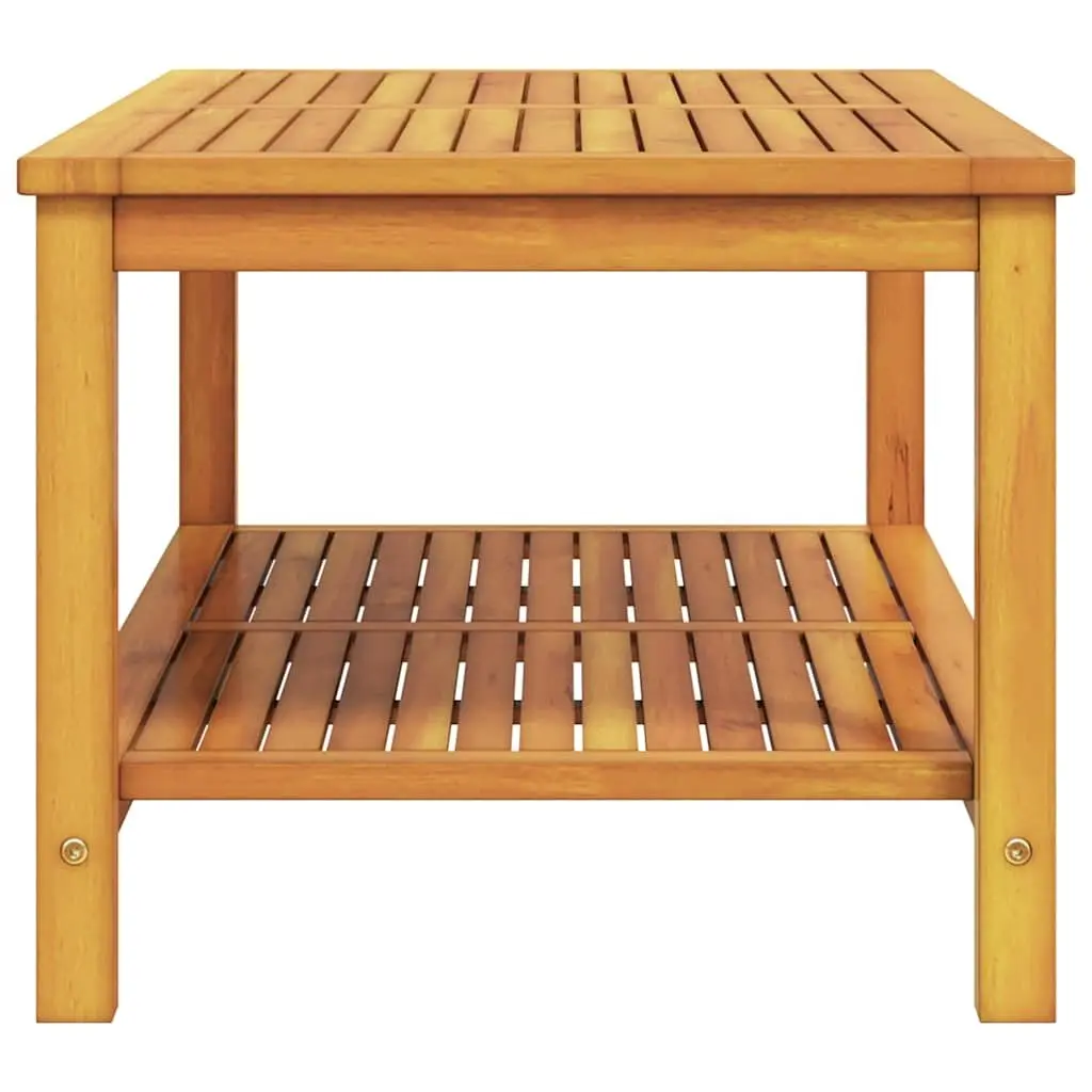 Side Table Solid Acacia Wood Garden Patio Outdoor Indoor Accent Furniture 110cm