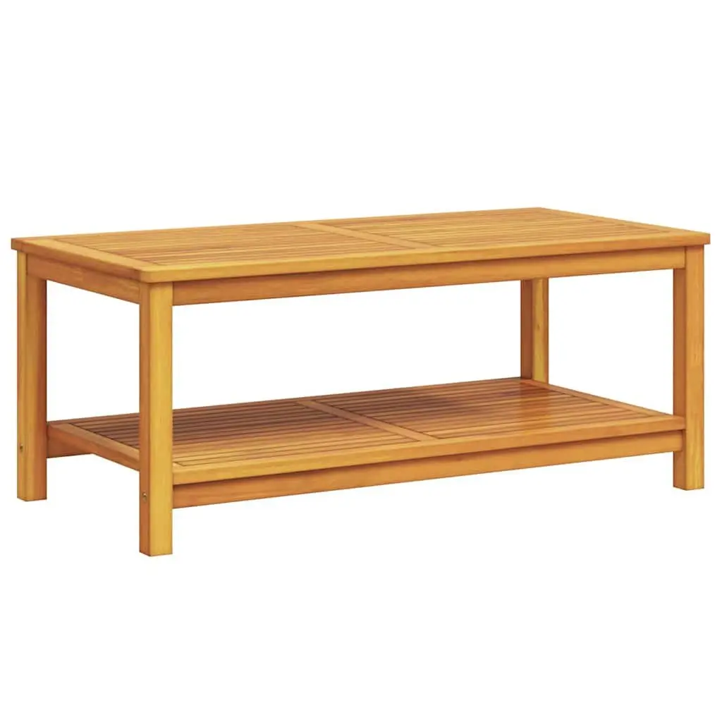 Side Table Solid Acacia Wood Garden Patio Outdoor Indoor Accent Furniture 110cm