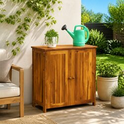 Outdoor Garden Storage Cabinet in Solid Acacia Wood