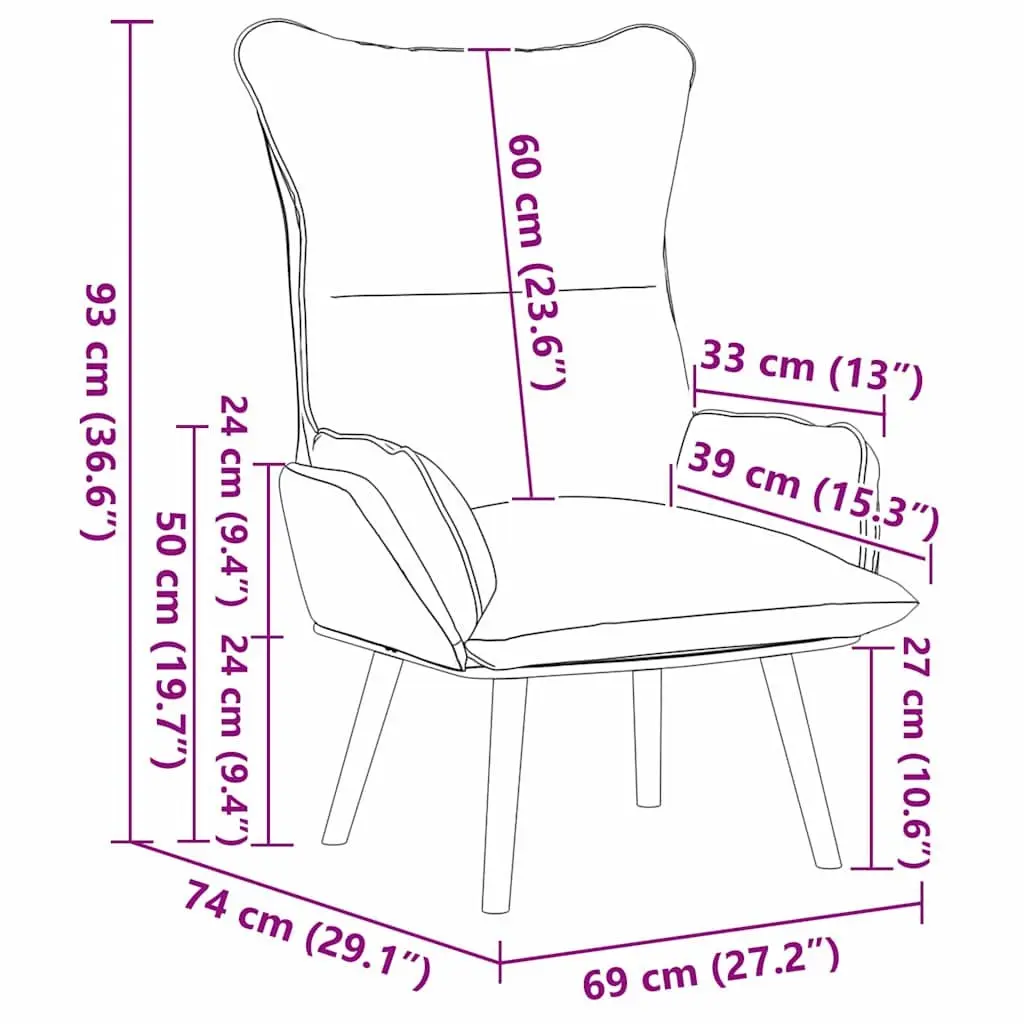 Armchair Comfort Faux Leather Black
