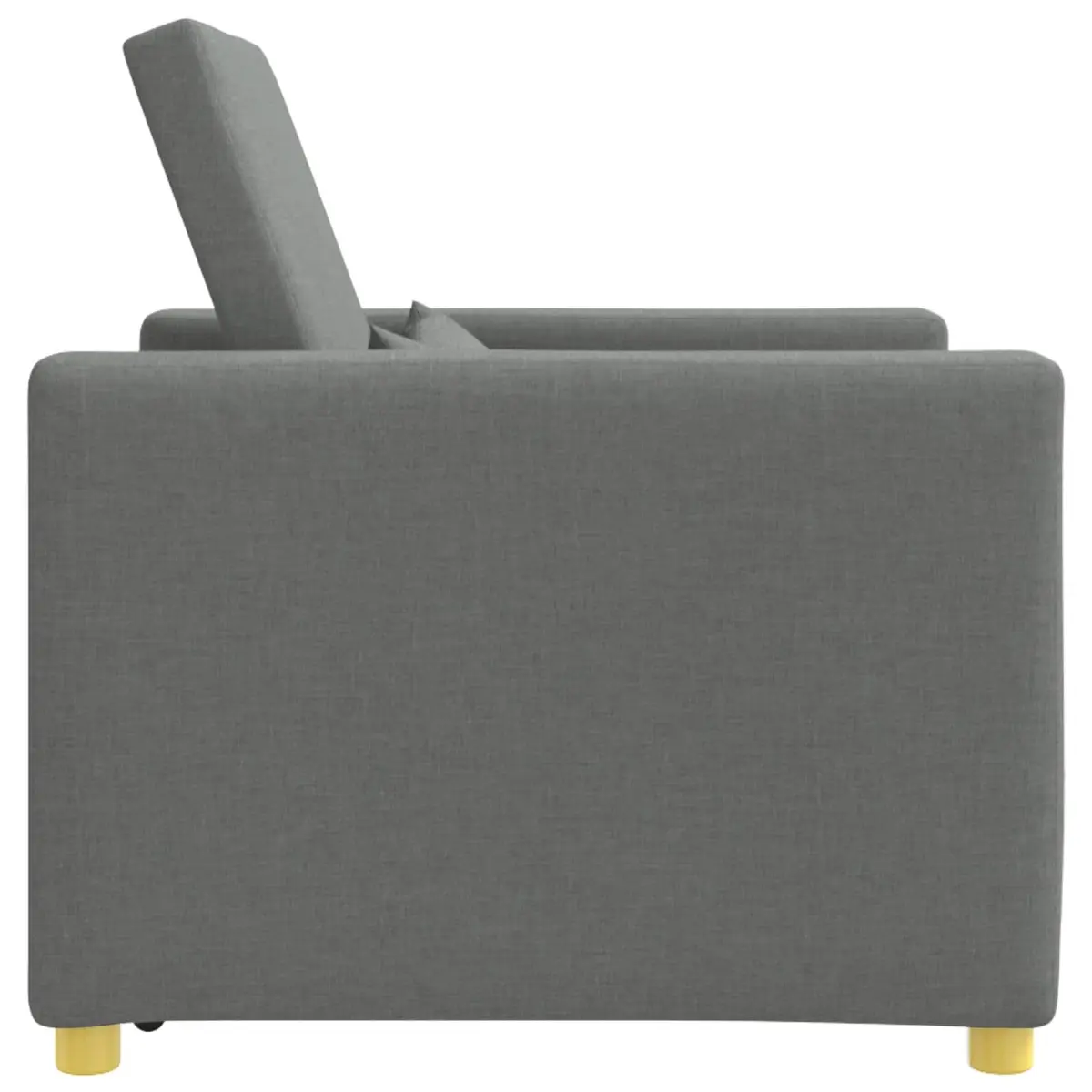 Convertible Sofa Bed Compact Grey 90x165x87cm 3-in-1 Armchair Recliner