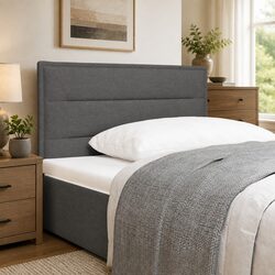Adjustable Height Dark Grey Headboard for Beds