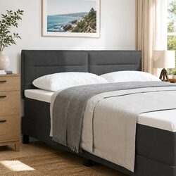 160 cm Modern Headboard with Adjustable Height, Light Grey
