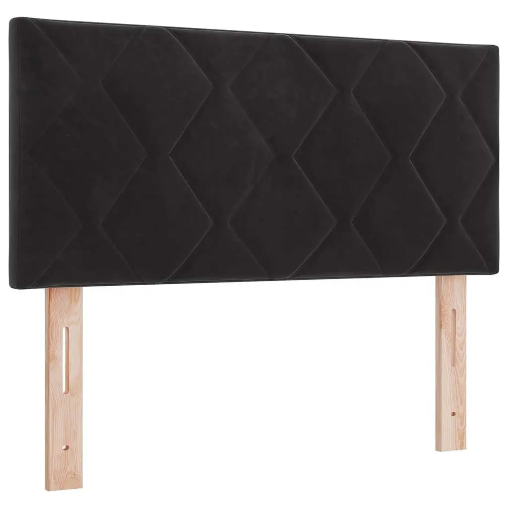 Adjustable Headboard Velvet Upholstered Modern 100cm Black Bedroom Furniture