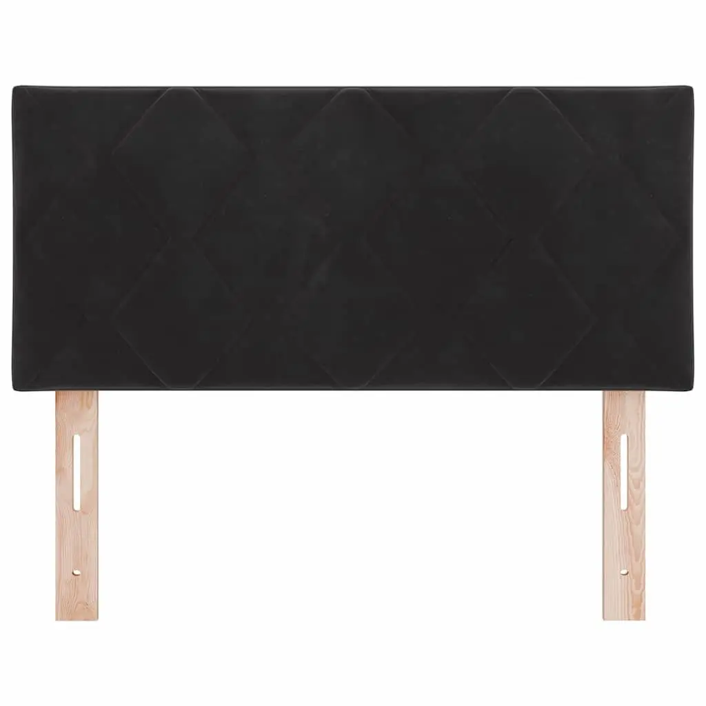 Adjustable Headboard Velvet Upholstered Modern 100cm Black Bedroom Furniture