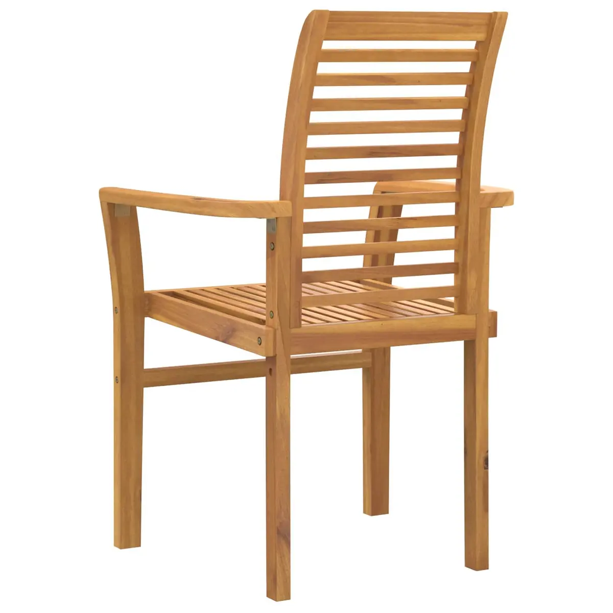 Dining Chair Set Ergonomic Comfort 4 Piece Brown Solid Teak Wood Outdoor Furniture