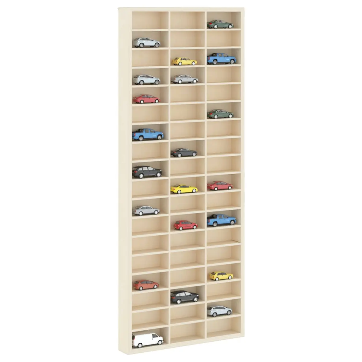 Wall Display Case Modern Beige Shelving Unit 30 x 4.5 x 75 cm