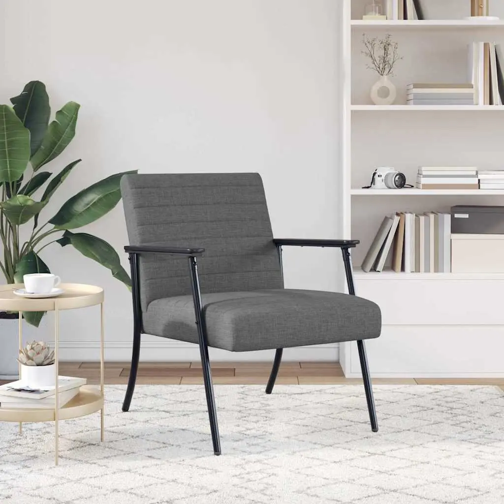 Armchair Ergonomic Support Compact Grey Fabric