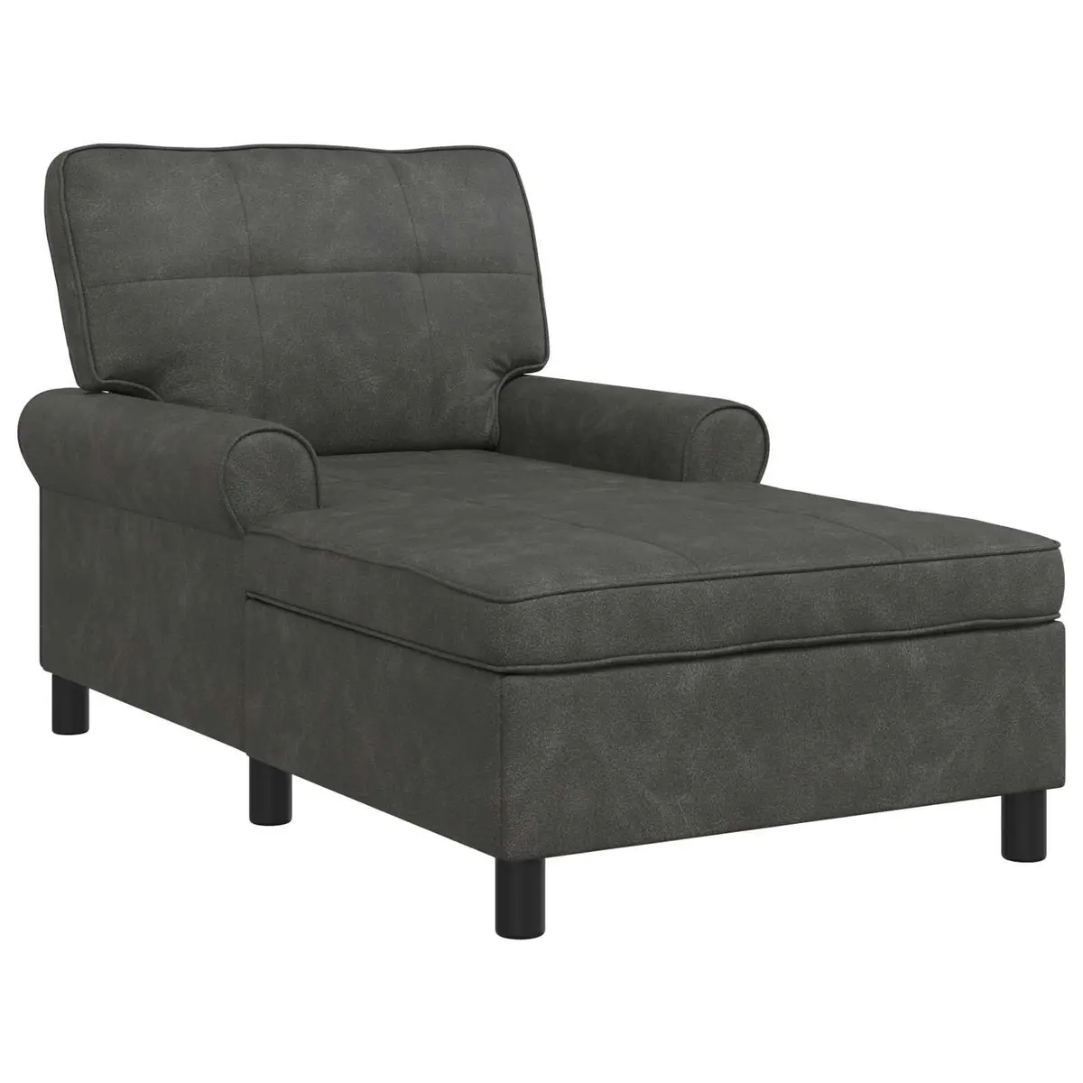 Chaise Lounge Chair Comfort Black Modern 91 x 157 x 91 cm