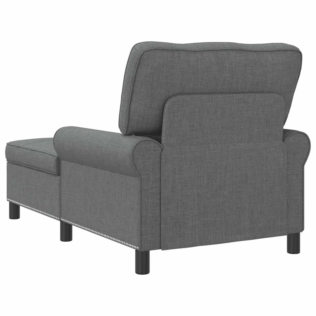 Lounge Chair Cushioned Fabric Grey Modern Living Room Furniture