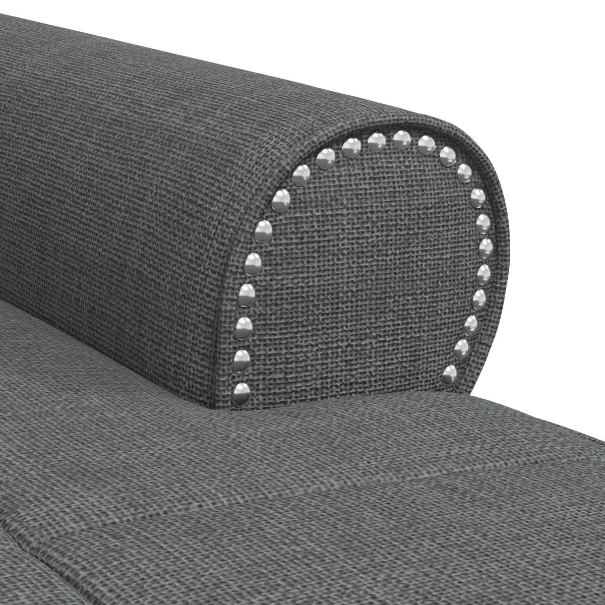 Lounge Chair Cushioned Fabric Grey Modern Living Room Furniture